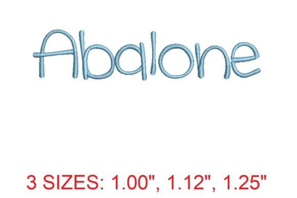 Abalone Font: Elegant Embroidery Design