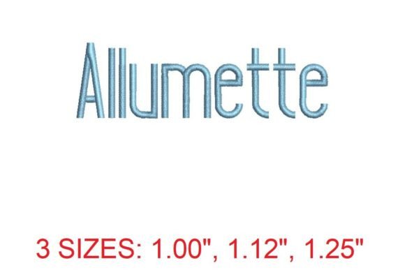 Allumette Embroidery Font Review