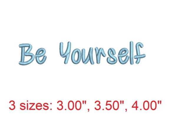 Be Yourself Embroidery Font Review