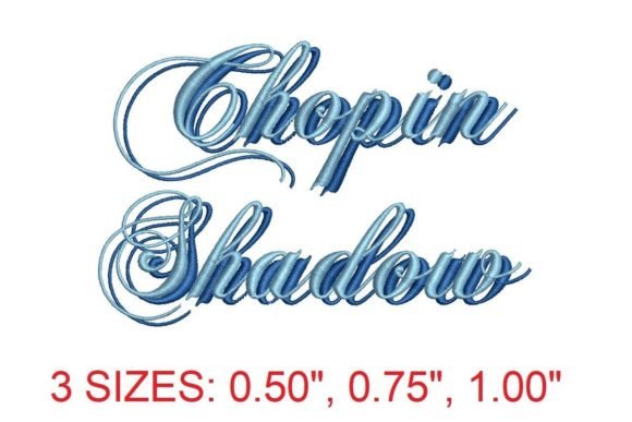 Chopin Shadow Embroidery Font Review