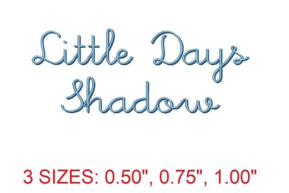 Little Days Shadow Embroidery Font