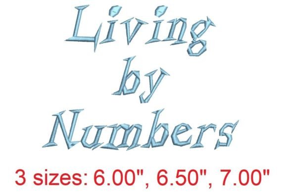 Living by Numbers Embroidery Design