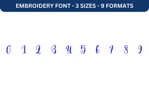 Melany Script Font Number 0 to 9