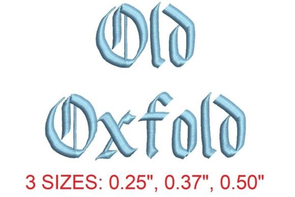 Old Oxford Embroidery Font