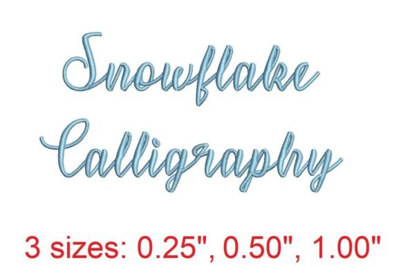 Snowflakes Calligraphy Embroidery