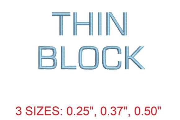 Thin Block Embroidery Font Review